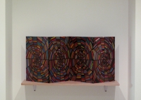 Web n°1, huile sur bois, 2010&nbsp;