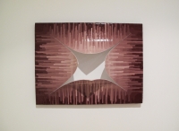 Attraction - acryl et incisions sur toile, 2011