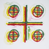 Test n°4 - Acrylique sur toile, 41x41cm, 2011