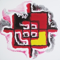 Test n°2 - Acrylique sur toile, 41x41cm, 2011